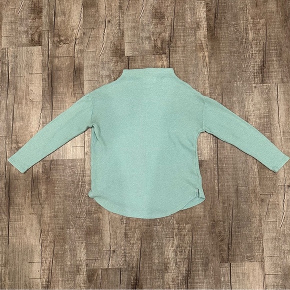 Old Navy Lightweight Sweater Womens Size XS Mint Textured Plush Knit Funnel Neck - Picture 1 of 7